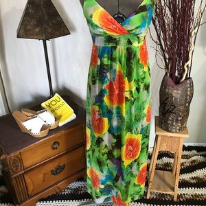 Derek Heart size Medium Maxi Dress Bright Colors